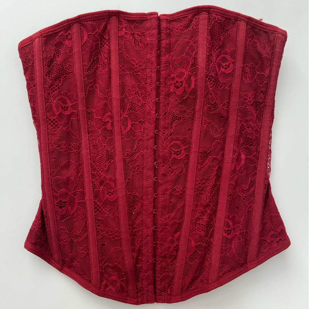 Valentines Garage Burgundy Lace Shapewear Corset - Picture 8 of 8